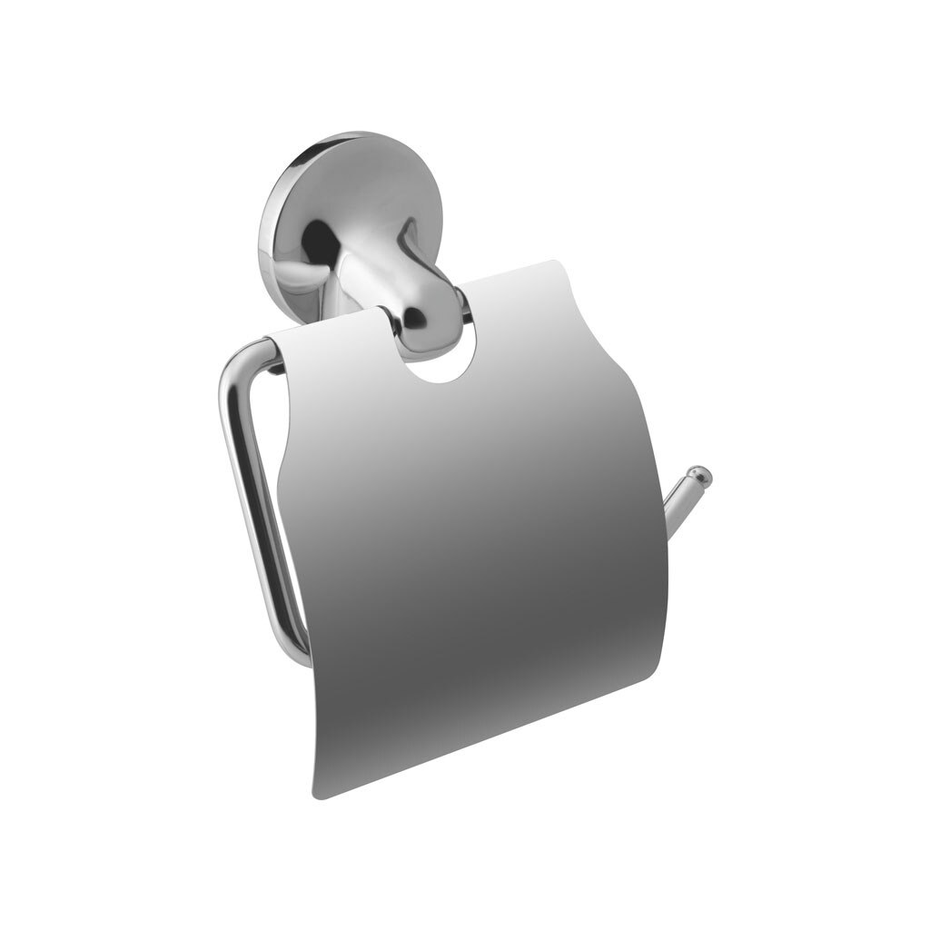 Suport hartie igienica - colectia 100 German Inox , cromat, cu clapeta, montaj pe perete, rezistenta si design