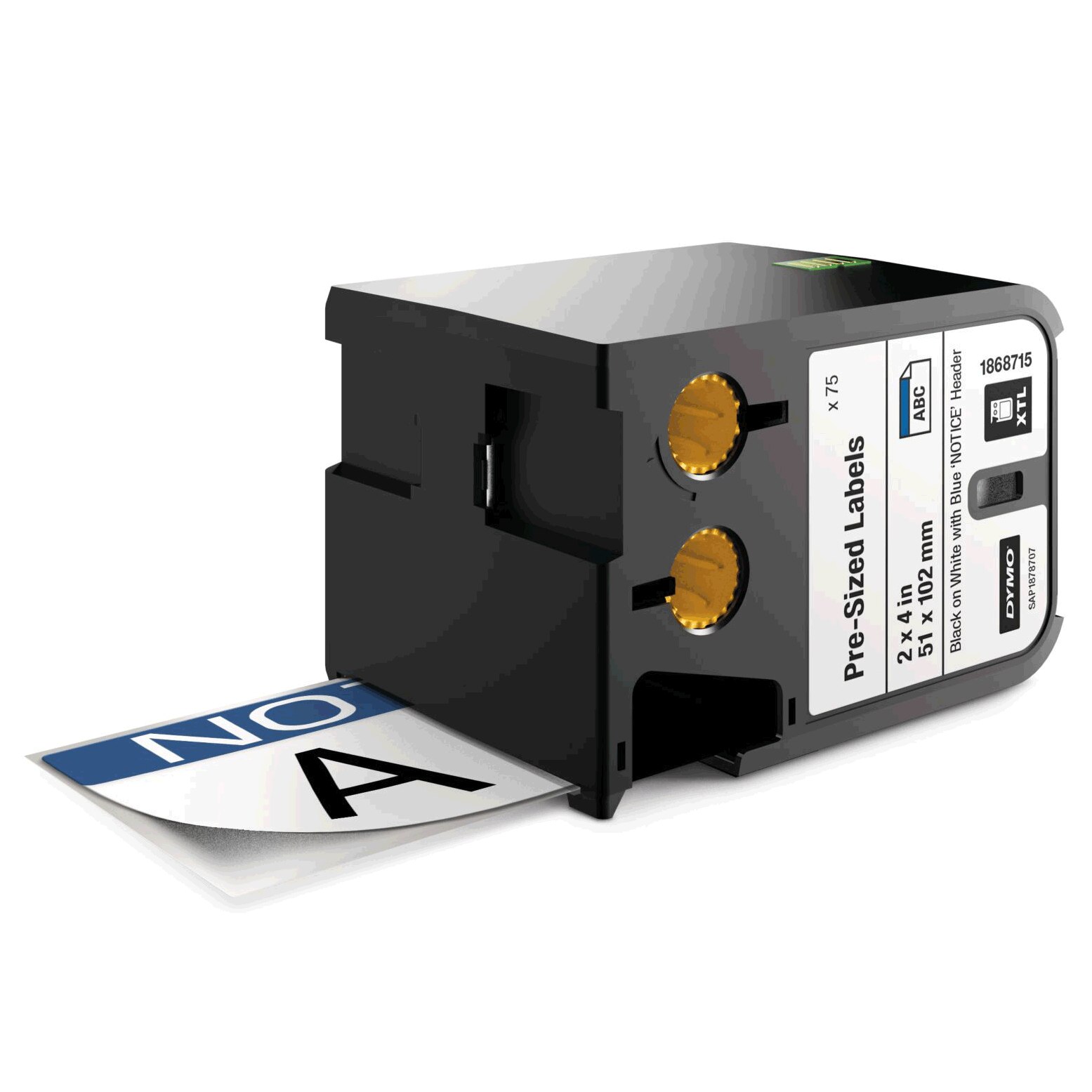 DYMO XTL etichete autoadezive semnalizare, header NOTICE, 51mm x 102mm, 1868715