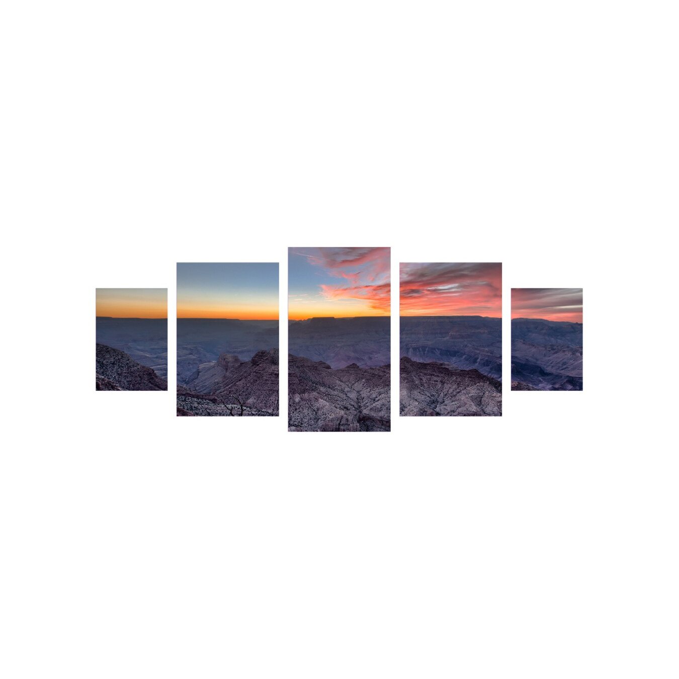 Tablou multicanvas 5 piese 220x90 cm, Natura model 116