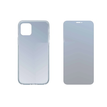 Husa din silicon subtire si protectie din sticla 4smarts 360°, pentru iPhone 11 Pro Max, transparent Husa din silicon subtire si protectie din sticla 4smarts 360°, pentru iPhone 11 Pro Max, transparent