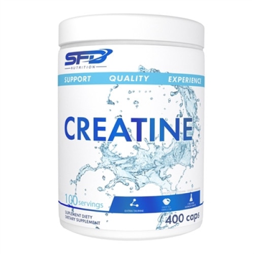 Creatina Monohidrata (2880 mg) imbogatita cu Taurina (320 mg), SFD Creatine - 400 capsule (100 doze)