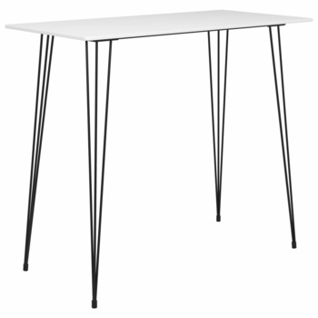 Masa de bar, vidaXL, MDF/Metal, 120 x 60 x 105 cm, Alb Masa de bar, vidaXL, MDF/Metal, 120 x 60 x 105 cm, Alb