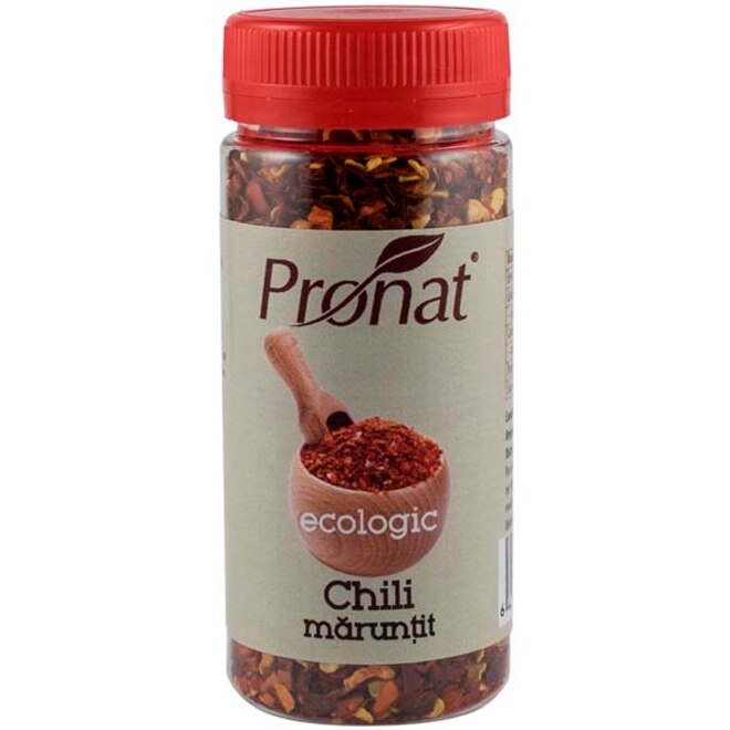 Chili maruntit, bio, Pronat, 45 g