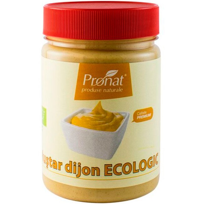 Mustar de Dijon, bio, Pronat, 300 g