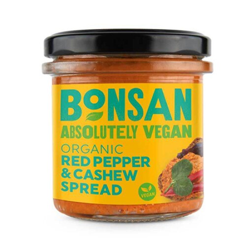 Pate vegetal cu ardei rosu si caju bio 130g Bonsan