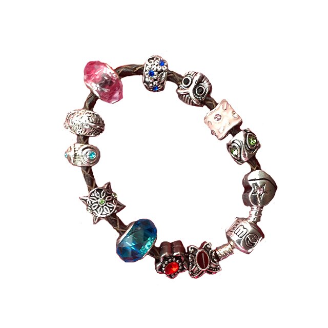 Bratara charm bracelet dama, multicolor 18 cm lungime