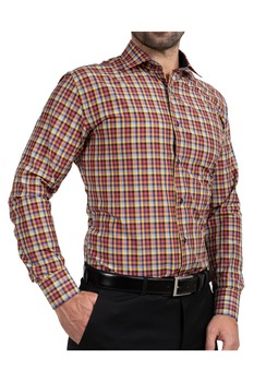 Camasa barbati multicolora slim in carouri, GAMA, 37-38 EU Camasa barbati multicolora slim in carouri, GAMA, 37-38 EU