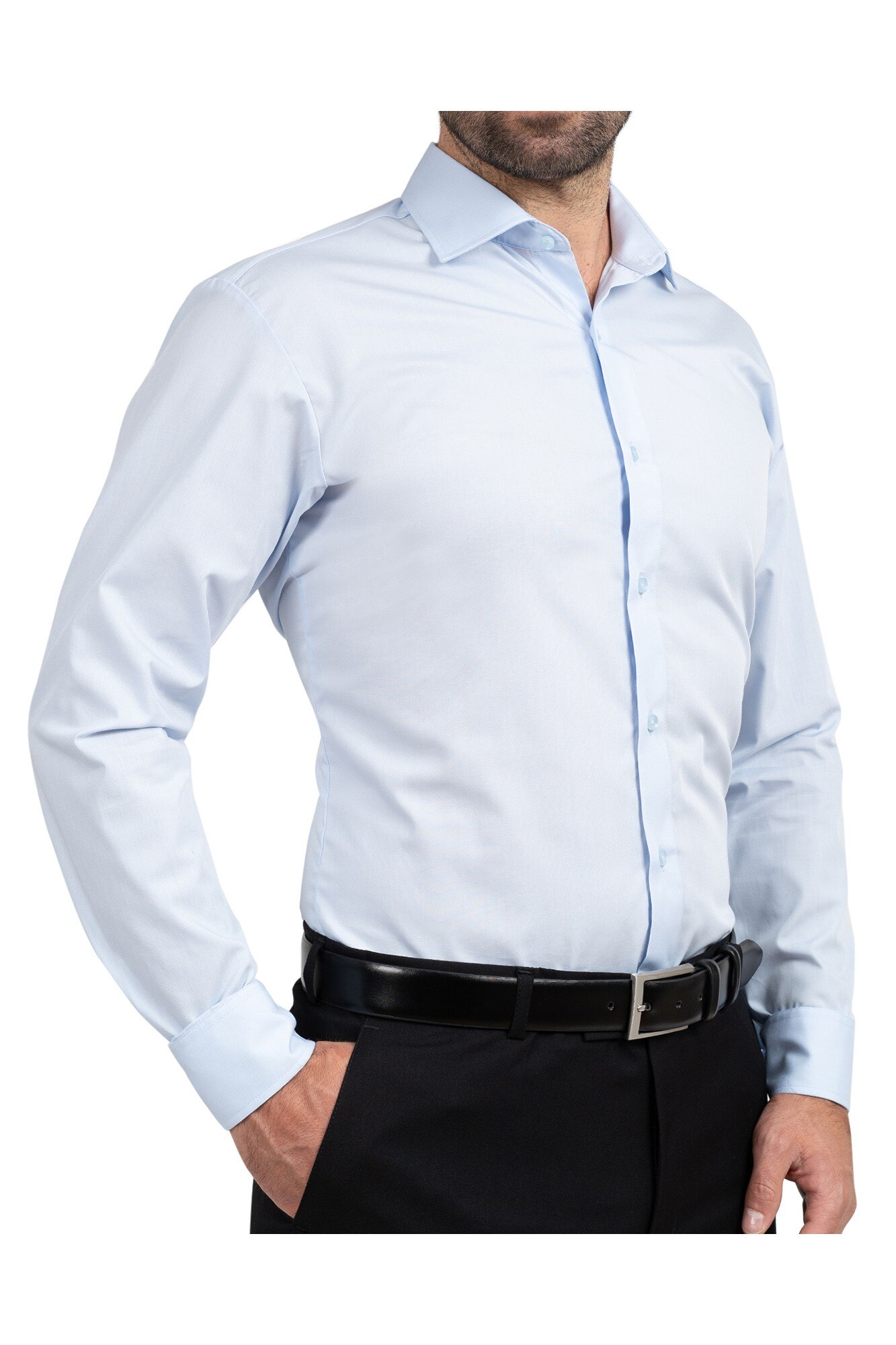 Camasa slim fit bleu