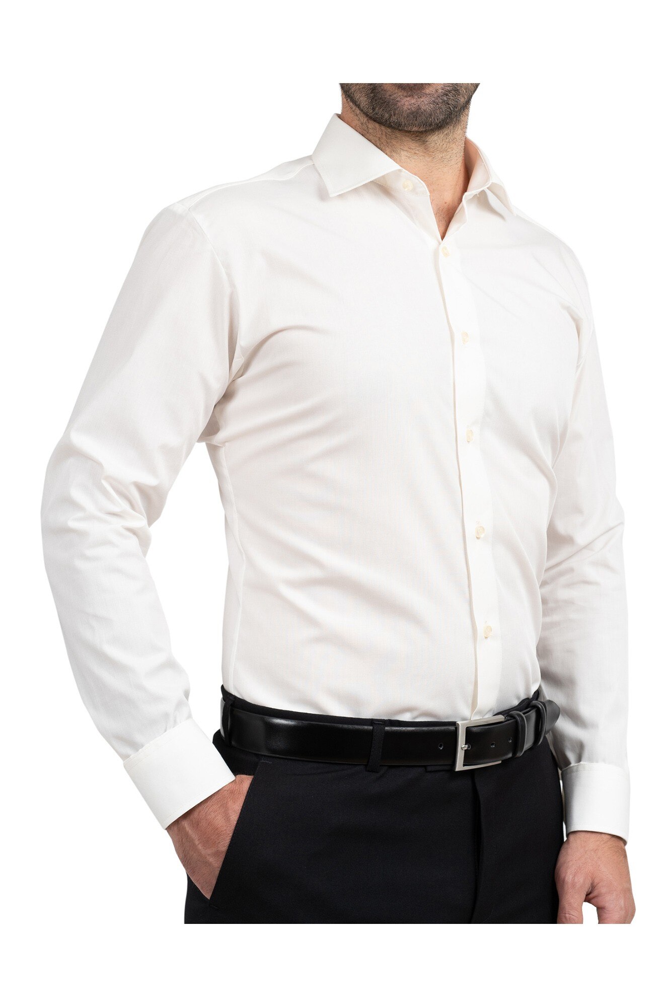 Camasa slim crem uni