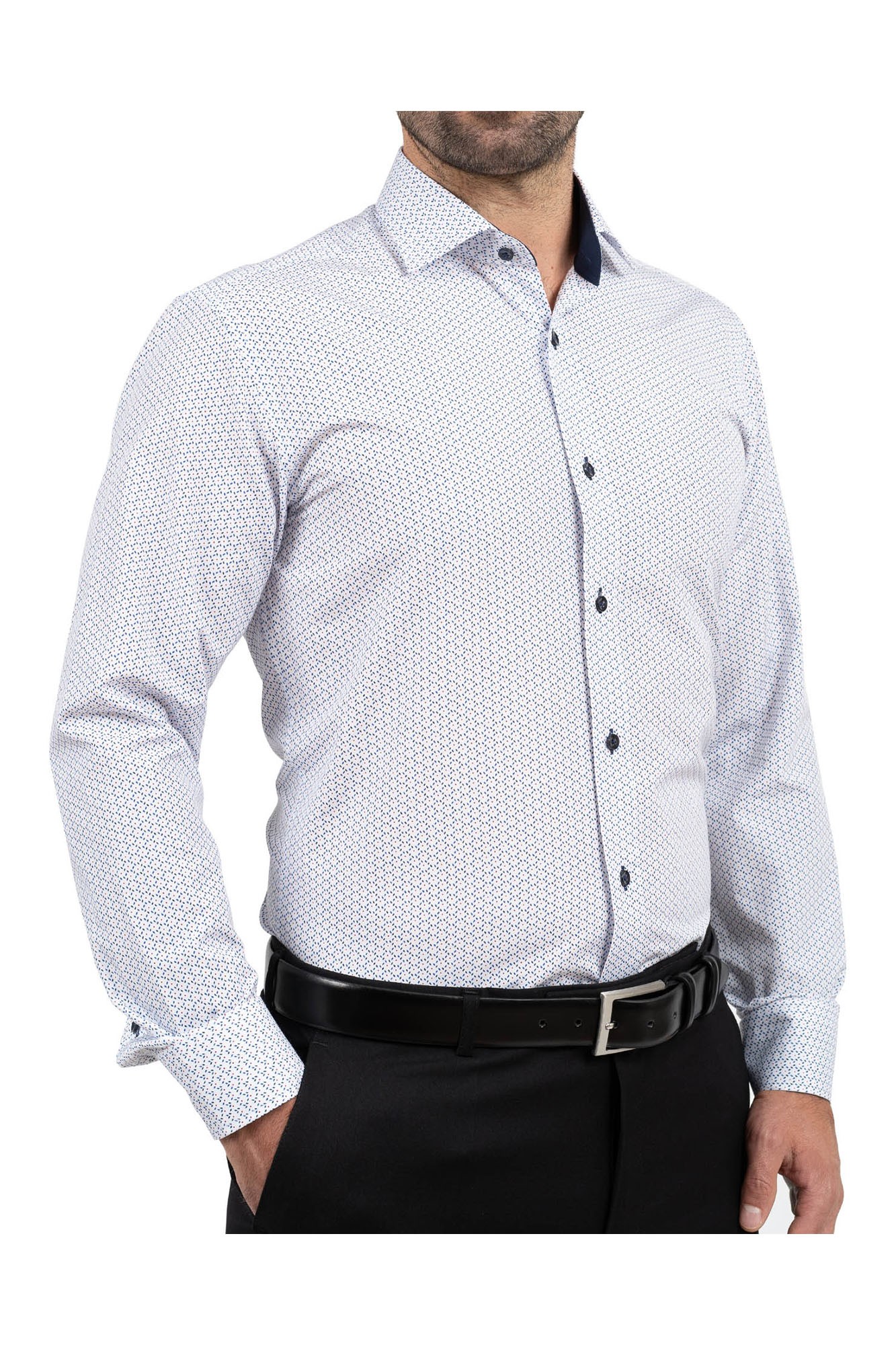 Camasa slim fit cu imprimeuri colorate