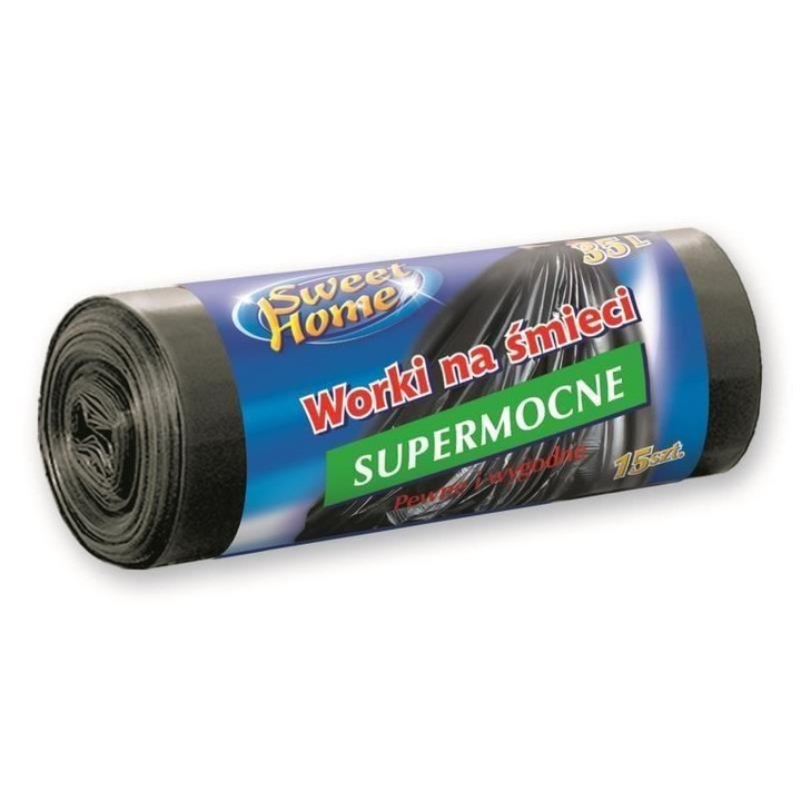 Saci menaj, Sweet Home, 35L/15 buc, LDPE