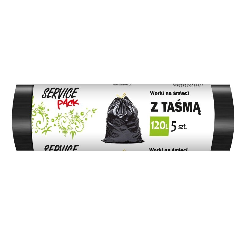 Saci menaj, Service Pack, Ultra 120L/5buc, LDPE, cu snur