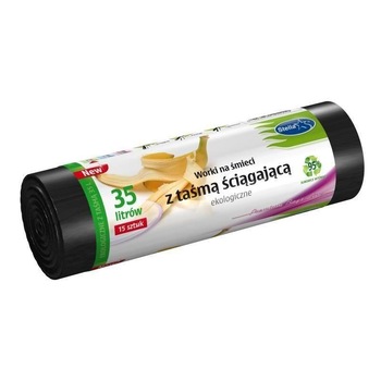 Saci menajeri, Stella Pack, ECOLOGICI 35L 15 buc, cu snur pentru inchidere, LDPE Saci menajeri, Stella Pack, ECOLOGICI 35L 15 buc, cu snur pentru inchidere, LDPE