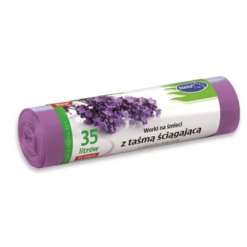 Saci menaj, Stella Pack, Lavanda 35Litri, 15 bucati cu snur , LDPE Saci menaj, Stella Pack, Lavanda 35Litri, 15 bucati cu snur , LDPE