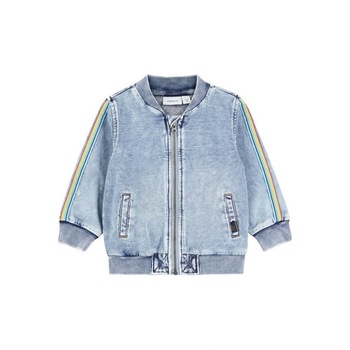 Geaca denim bebelusi baieti, Bleu, Name it, Marimea 56 EU Geaca denim bebelusi baieti, Bleu, Name it, Marimea 56 EU