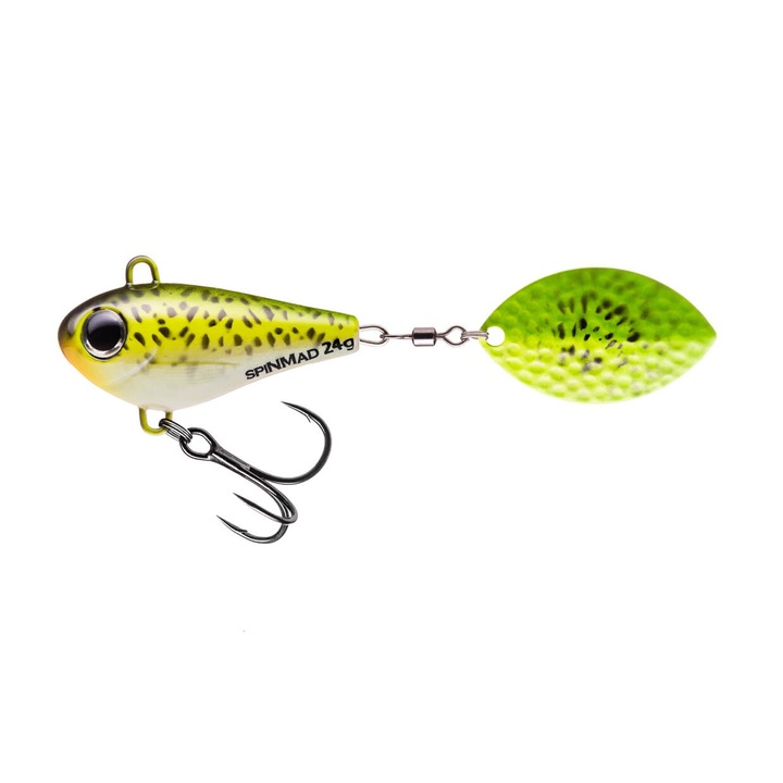 Spinmad Jigmaster pergető 11,5 cm, 24 gr, béka szín csuka, harcsa vagy süllő horgászatához