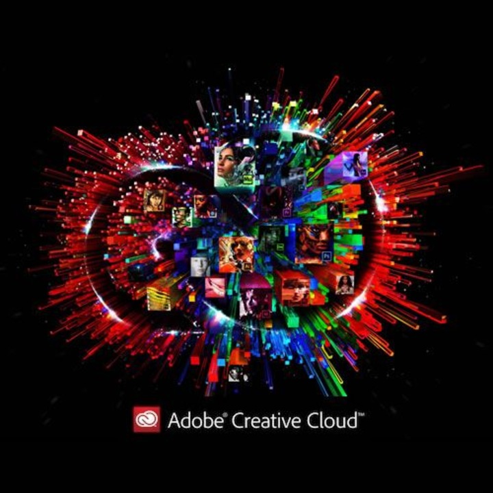 Adobe Creative Cloud License, Adobe, All Apps Variant, English, 1 потребител, 1 година абонамент