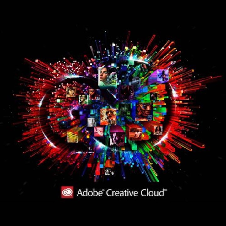 Licenta Adobe Creative Cloud, Adobe, Varianta All Apps, Engleza 1 utilizator, subscriptie 1 an