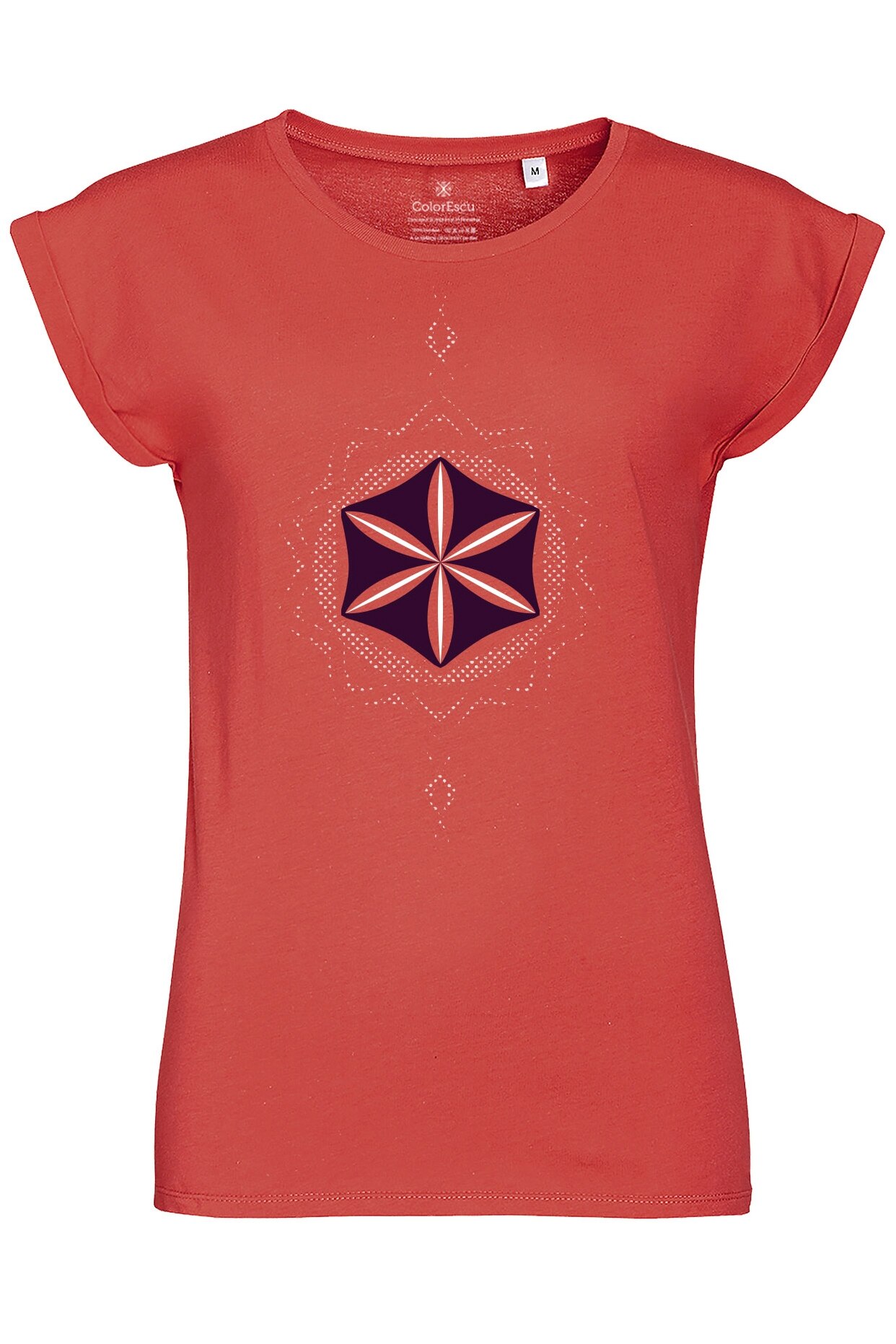 Tricou Floarea Vietii, dama, ColorEscu, Corai