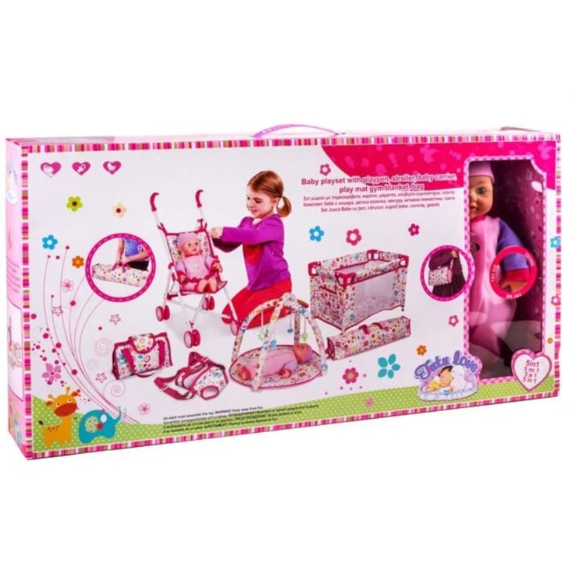 Set ingrijire pentru papusi 5 in 1