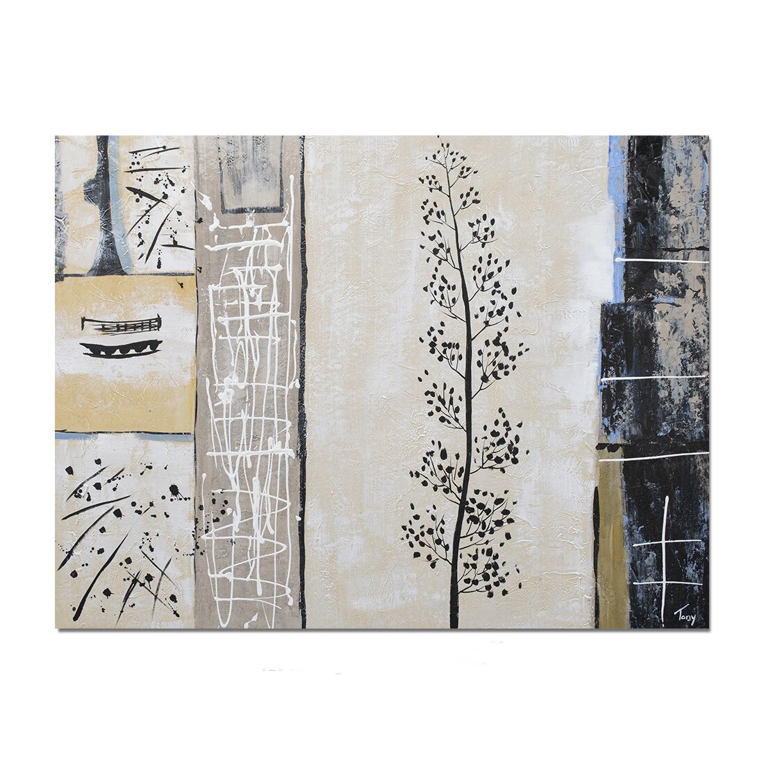 Tablou gigant pictat manual - Decor japonez - 120x90cm pictura ulei pe panza