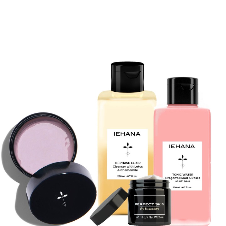 Iehana érzékeny és száraz bőr hidratáló készlet