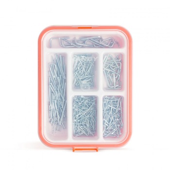 Set de cuie si carlige pentru suspendare, Cutie 475 piese Set de cuie si carlige pentru suspendare, Cutie 475 piese