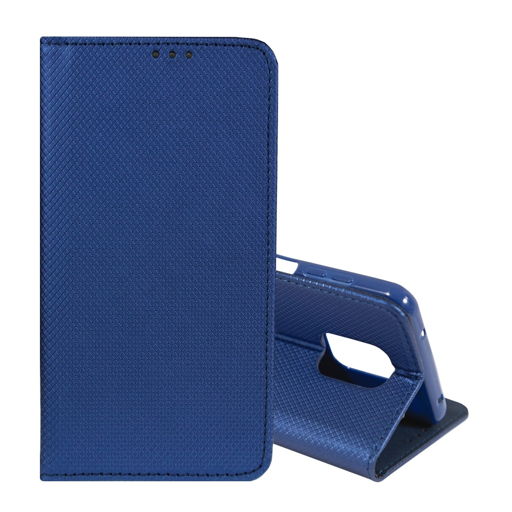 Husa Carte Smart cu Inchidere Magnetica pentru Xiaomi Redmi Note 9s / Note 9 Pro, Navy