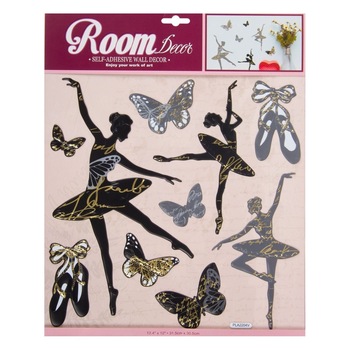 Tapet, model balerine cu fluturasi, negru cu gri, aplicabilitate usoara, rezistent la apa Tapet, model balerine cu fluturasi, negru cu gri, aplicabilitate usoara, rezistent la apa