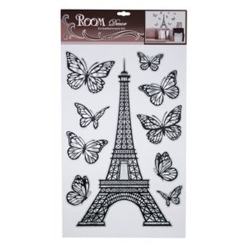 Tapet, model turnul Eiffel, negru cu gri, aplicabilitate usoara, rezistent la apa Tapet, model turnul Eiffel, negru cu gri, aplicabilitate usoara, rezistent la apa