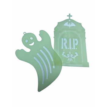 Set Atelier 2 decoratiuni fosforescente pentru Halloween, 20cm Set Atelier 2 decoratiuni fosforescente pentru Halloween, 20cm