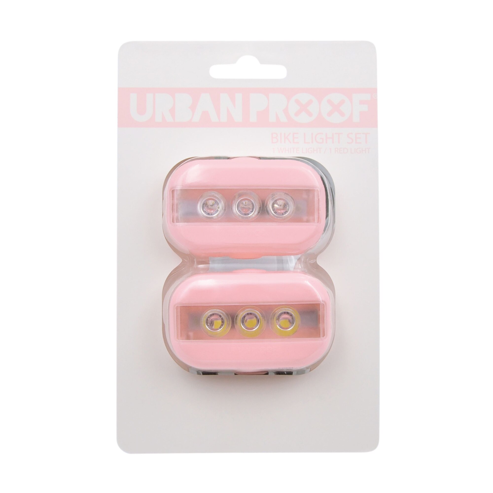 Set 2 lumini bicicleta Urban Proof Clip Roz