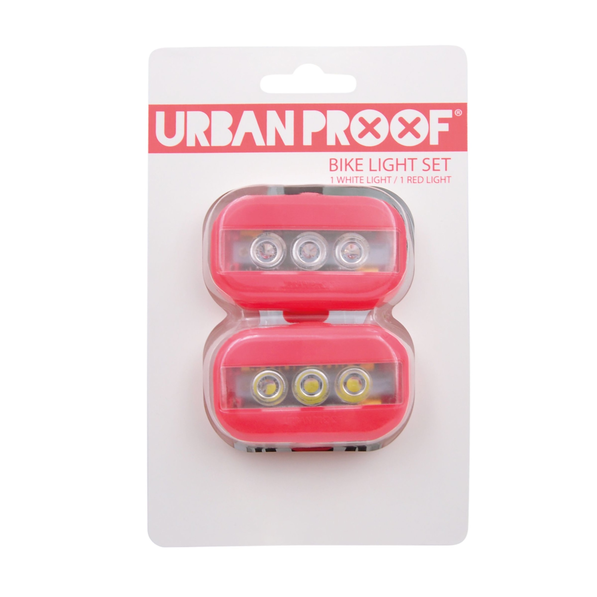 Set 2 lumini bicicleta Urban Proof Clip Rosu