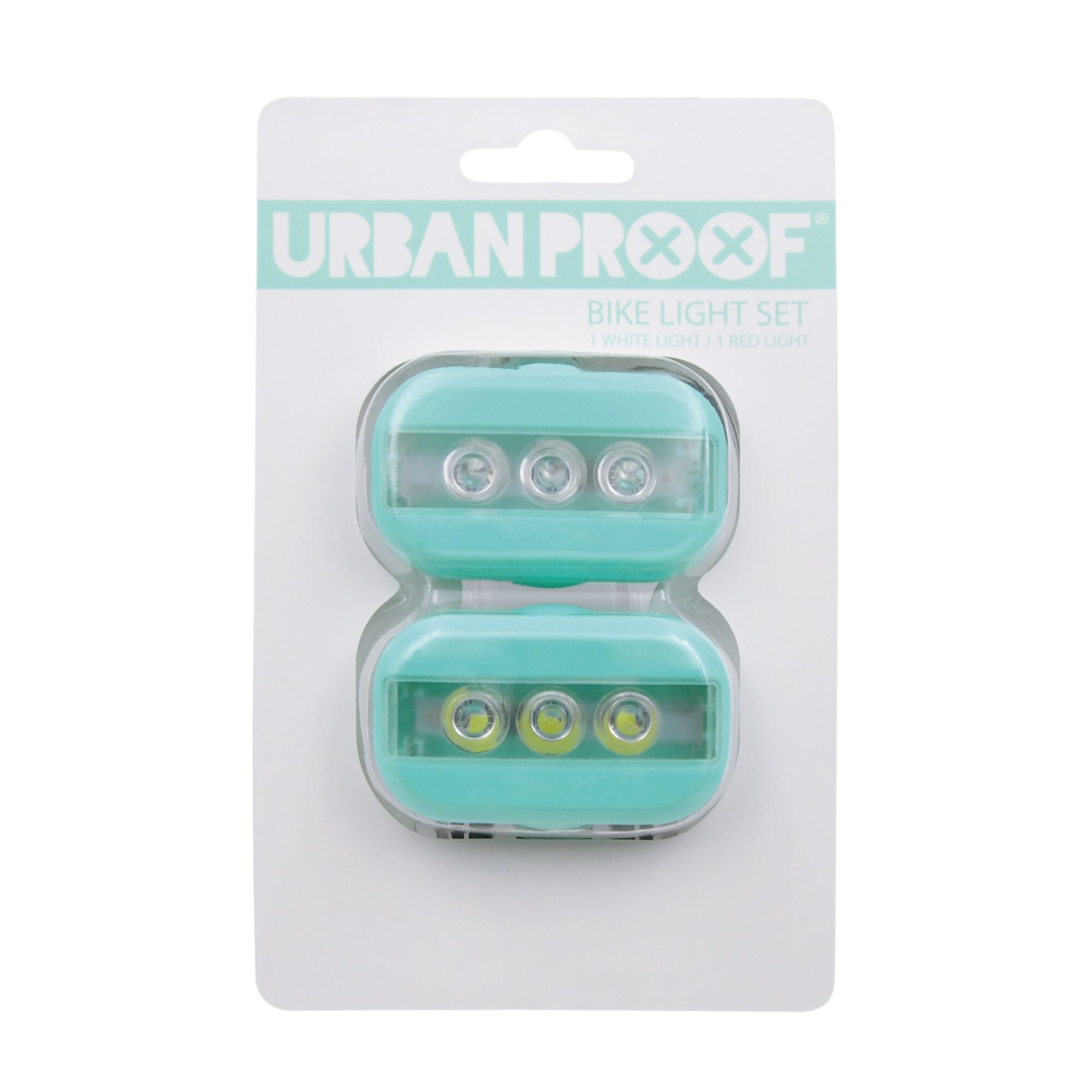 Set 2 lumini bicicleta Urban Proof Clip Albastru deschis