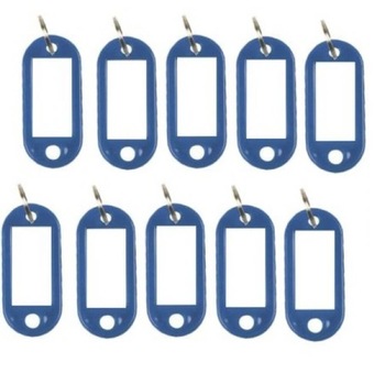 Set 10 Brelocuri Chei cu Eticheta EVOFFICE, 50x22 mm, Albastre Set 10 Brelocuri Chei cu Eticheta EVOFFICE, 50x22 mm, Albastre