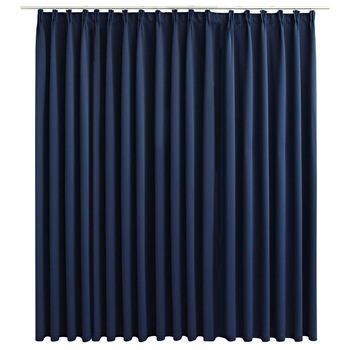 Draperie opaca cu carlige, vidaXL, Tesatura, 290 x 245 cm, Albastru Draperie opaca cu carlige, vidaXL, Tesatura, 290 x 245 cm, Albastru