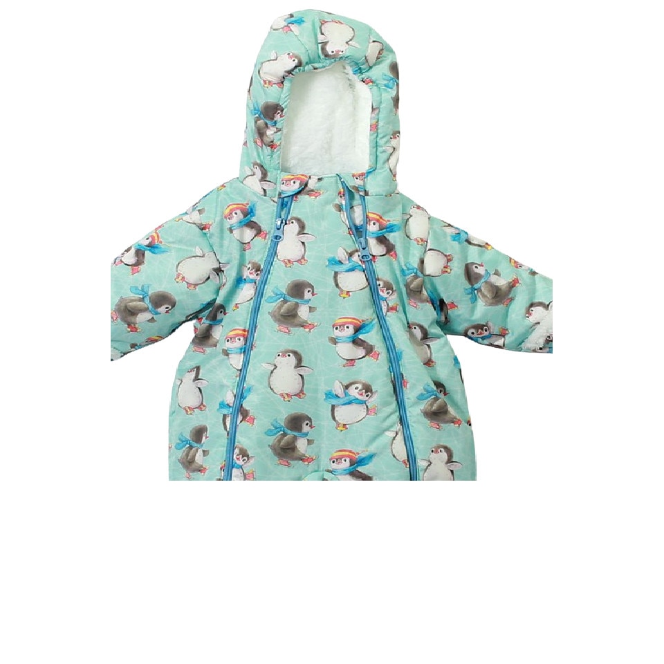 Combinezon bebe Joral Pinguini cu patine,