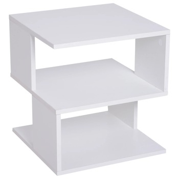Masuta de cafea, HOMCOM, Lemn, 40 x 40 x 43 cm, Alb Masuta de cafea, HOMCOM, Lemn, 40 x 40 x 43 cm, Alb
