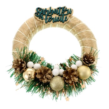 Coronita de Craciun Gold Star 20 cm Coronita de Craciun Gold Star 20 cm