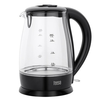 Fierbator electric cordless, capacitate 1.7 L, culoare negru, Teesa Fierbator electric cordless, capacitate 1.7 L, culoare negru, Teesa