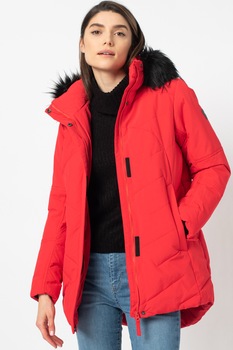 NORTHFINDER, Geaca cu gluga si blana sintetica detasabila Vjdgera, Rosu NORTHFINDER, Geaca cu gluga si blana sintetica detasabila Vjdgera, Rosu