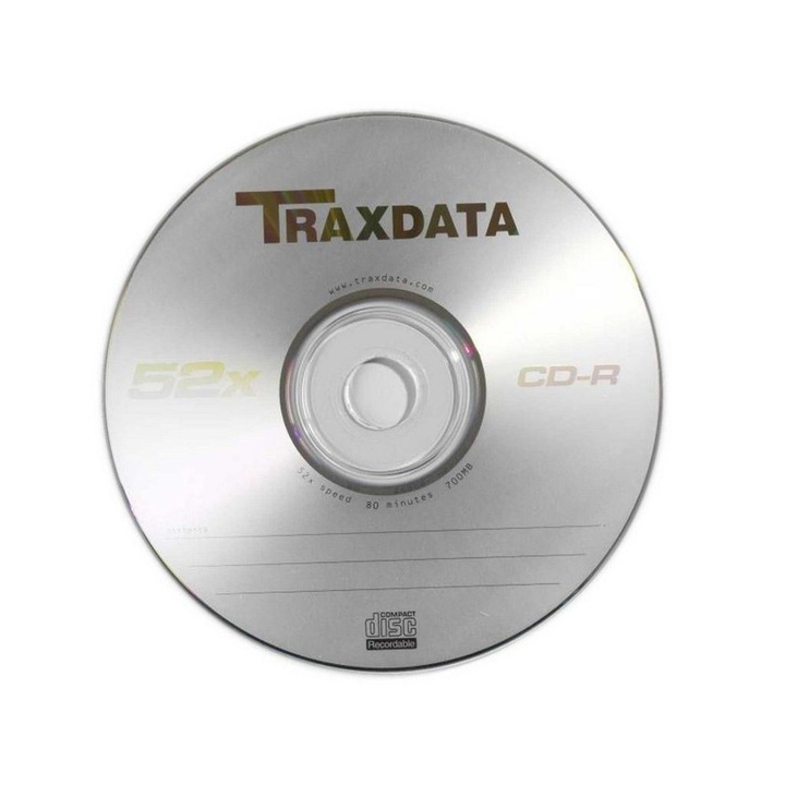 CD-R Traxdata, 700MB, 52x, 50 buc