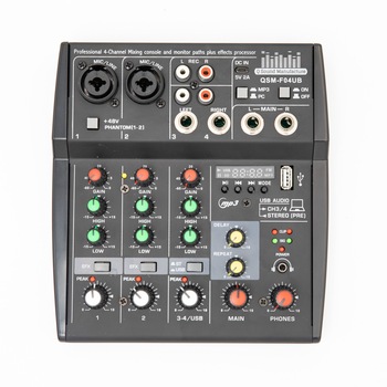 Mixer 4 Canale Mixere-Audio QSM-F04UB cu USB, MP3 Mixer 4 Canale Mixere-Audio QSM-F04UB cu USB, MP3