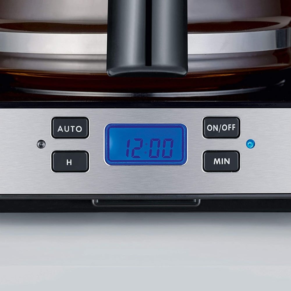 GRAEF.Aparat de cafea cu filtru FK502 Black 1,25 litri, 10 cesti, functie de mentinere la cald, cronometru, oprire automata, cap de preparare pentru extragere optima, prepreparare pentru aroma completa