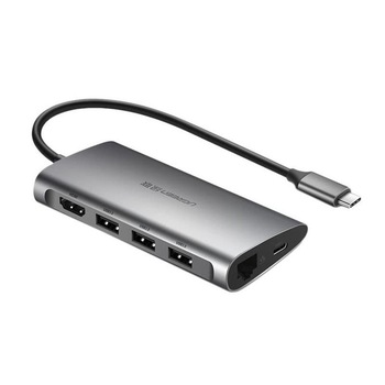 Hub Ugreen 8in1 USB-C la HDMI 4K, 3x USB 3.0, Type-C, RJ45, SD, Micro SD Hub Ugreen 8in1 USB-C la HDMI 4K, 3x USB 3.0, Type-C, RJ45, SD, Micro SD