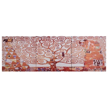 Set de 3 tablouri din panza cu imprimeu copac colorat, vidaXL, Panza, 120 x 40 cm, Galben Set de 3 tablouri din panza cu imprimeu copac colorat, vidaXL, Panza, 120 x 40 cm, Galben