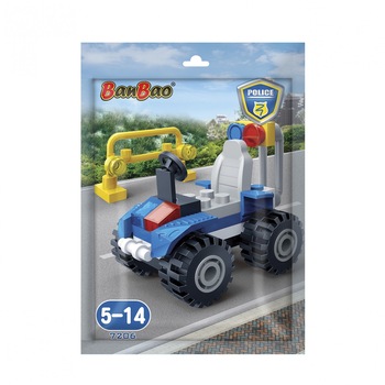 Set constructie 34 piese, ATV politie Set constructie 34 piese, ATV politie
