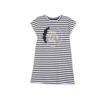 Rochie fetite in dungi, Bleumarin cu Alb, Name it, Marimea 122-128 EU Rochie fetite in dungi, Bleumarin cu Alb, Name it, Marimea 122-128 EU