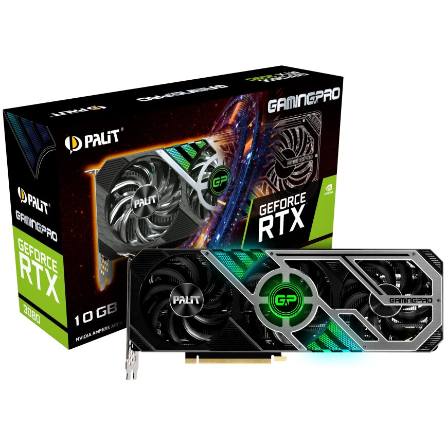 Placa video Palit GeForce® RTX™ 3080 GamingPro LHR, 10GB GDDR6X