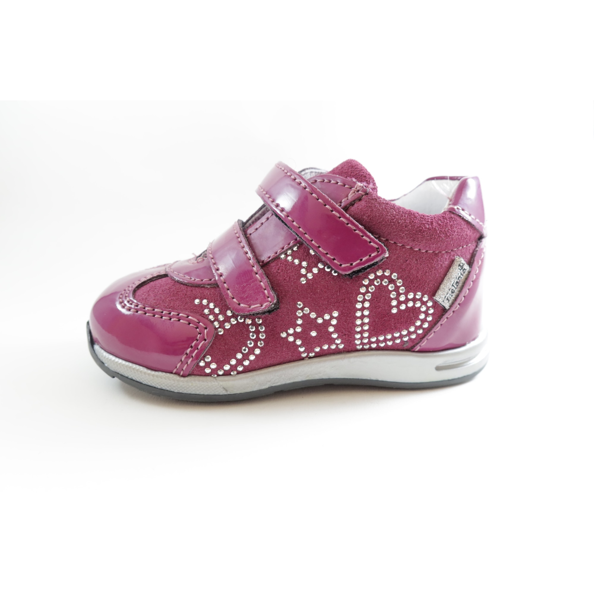 Bascheti roz din piele intoarsa si lacuita, Melania, 21 EU